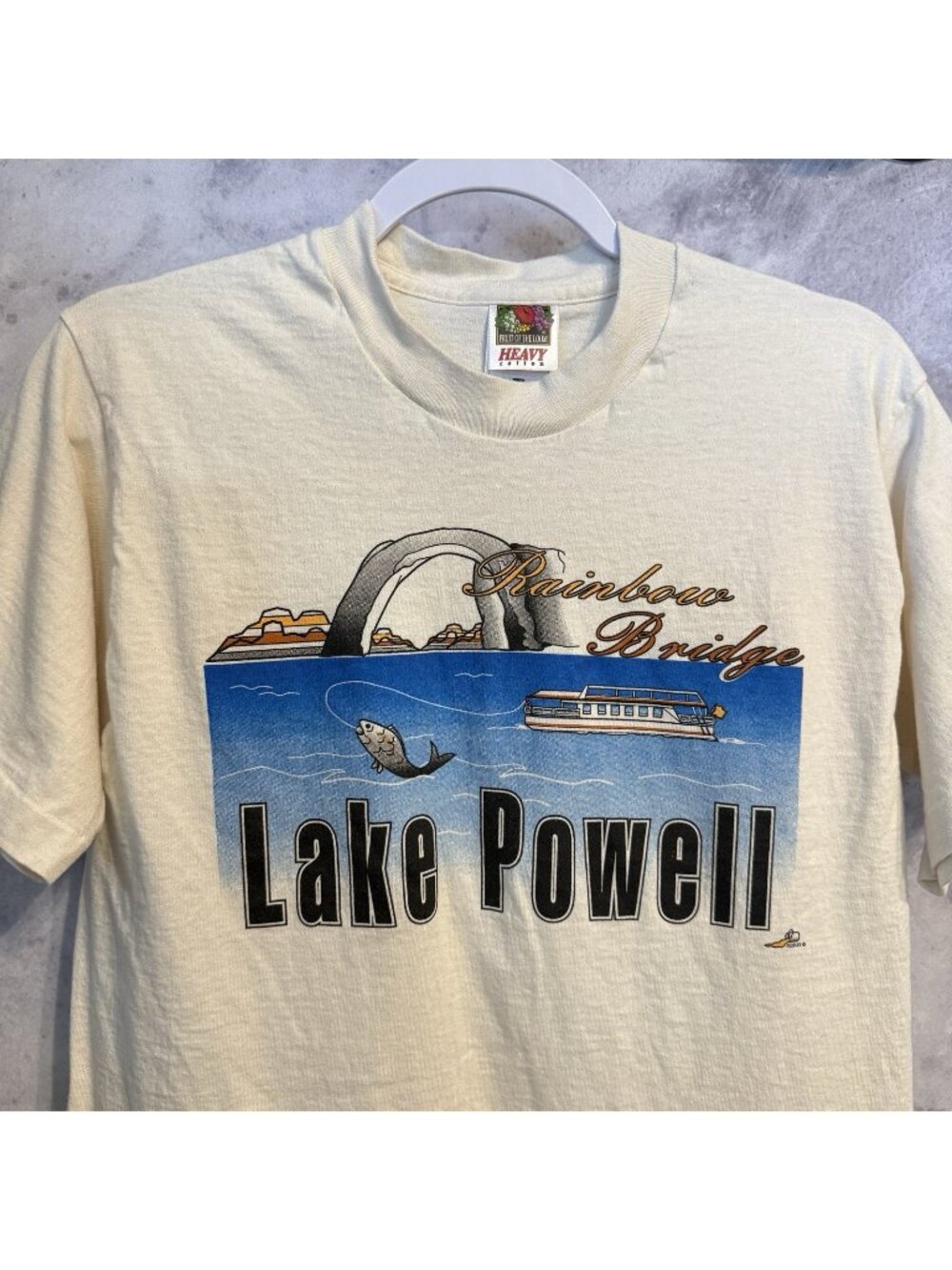 Vintage 90s Lake Powell T Shirt White Size Medium M Rainbow Bridge USA